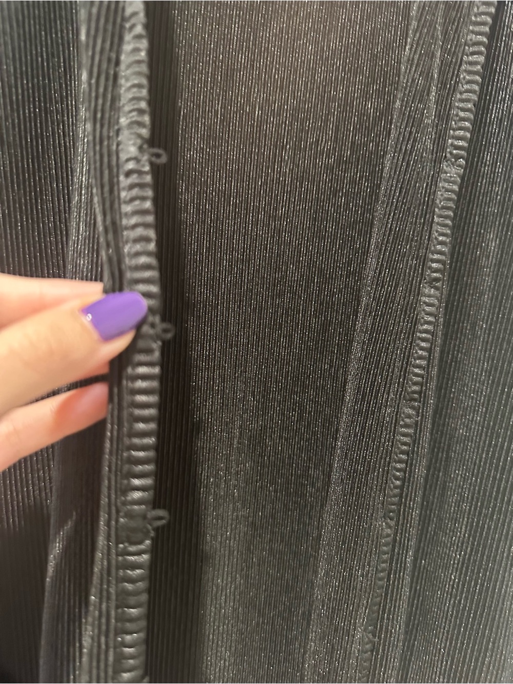 Cyrus Black Rib Button-Up Ribbed Shirt - Picture 3 of 7
